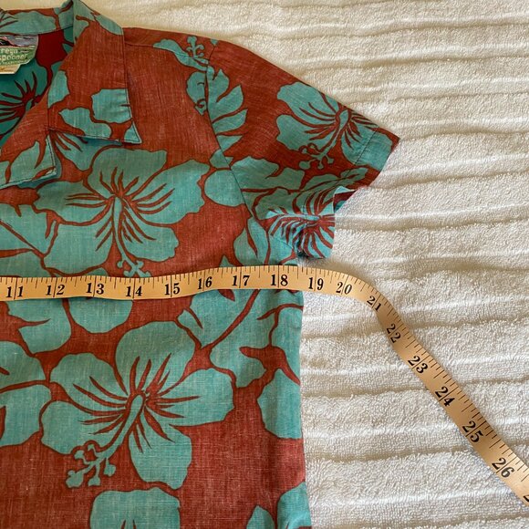 Vintage short-sleeved Hawaiian print shirt - Picture 3 of 10